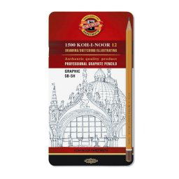 Set creioane grafit KOH-I-NOOR pentru desen grafic