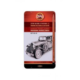Set 12 creioane grafit KOH-I-NOOR TOISON D'OR pentru desen artistic 8B-8H