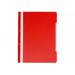 Dosar PP cu sina si 2 perforatii SPREE ECONOMY, rosu, 25 buc/set