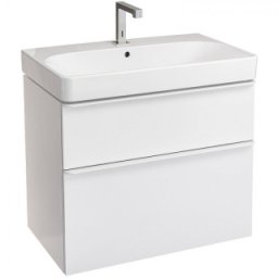 Set mobilier cu 2 sertare Geberit Smyle Square 90cm alb lucios