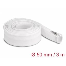 Plasa/Organizator cabluri cu fermoar 3m x 50mm Alb, Delock 20835