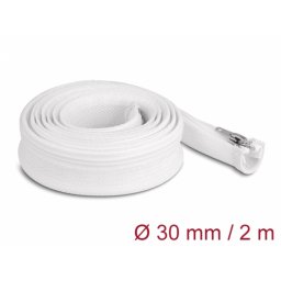 Plasa/Organizator cabluri cu fermoar 2m x 30mm Alb, Delock 20828