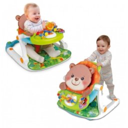 Fotoliu bebe transformabil in antemergator cu tavita detasabila Smily Bear