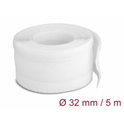 Plasa pentru organizarea cablurilor cu arici 5m x 32mm Alb, Delock 20818