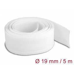 Plasa pentru organizarea cablurilor cu arici 5m x 19mm Alb, Delock 20817