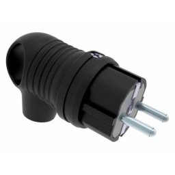 Conector cu inel Schuko tata 16A/250V IP44, ELPL-SH/RB-BK114022021-BMS