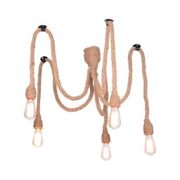 Lustră pe cablu ROPE CASA 5xE27/12W/230V