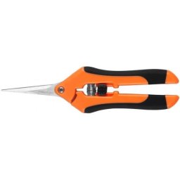 Foarfeca de gradina pentru flori si plante, lama inox bypass, 16.5 cm, portocaliu, Strend Pro