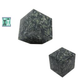 Cub din Jasp Kambaba Natural - 76x76 mm - Unicat
