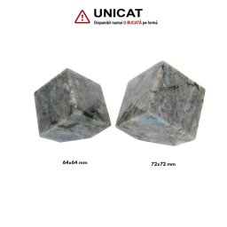 Cub din Labradorit Natural - 64-72 x 64-72 mm - Unicat