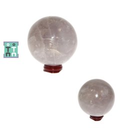 Sfera Cuart Roz Albastru Druzy Minerala Naturala - 86x86 mm - 1 Buc
