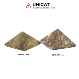Piramida Jasp Oceanic Druzy Minerala Naturala - 58-51 x 90-94 x 92-94 mm - Unicat