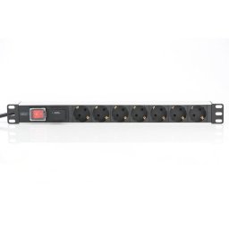 Digitus 19'' Outlet Strip, 7 Outlets Schuko 1u Aluminium Pdu, Rackmountable