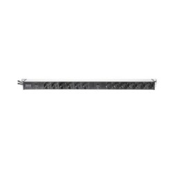 Digitus Outlet Strip, 12 Outlets Aluminium Pdu, 2 X 2 M Supply Safety Plug