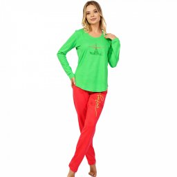 Pijamale Confortabile Dama Vienetta din Bumbac Model 'Bonjour Paris'