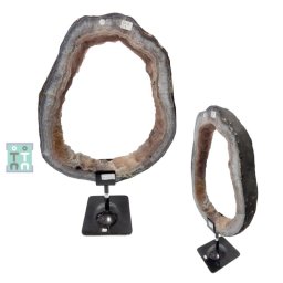 Felie Avalonit - Calcedonie Druzy Naturala cu Suport - 47x31x13 cm - ( XXL ) - Unicat