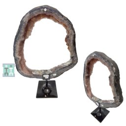 Felie Avalonit - Calcedonie Druzy Naturala cu Suport - 47x33x13 cm - ( XXL ) - Unicat