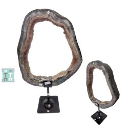 Felie Avalonit - Calcedonie Druzy Naturala cu Suport - 50x31x13 cm - ( XXL ) - Unicat