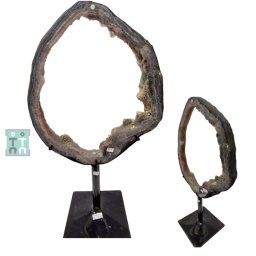 Felie Avalonit - Calcedonie Druzy Naturala cu Suport - 61x35x20 cm - ( XXL ) - Unicat