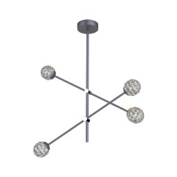 Lustră pe tijă PAKSOS 4xG9/5W/230V gri
