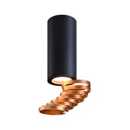 Spot TUBA 1xGU10/15W/230V negru/cupru
