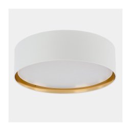 Plafonieră BILBAO 4xE27/15W/230V d. 60 cm albă/aurie