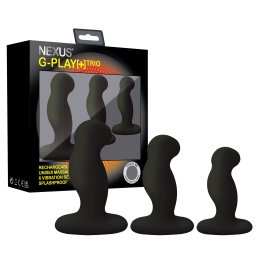 Nexus G-Play Trio Plus Unisex Vibrator Pack S/M/L Black