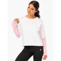 Ryderwear Hanorac pentru femei Hybrid Pullover White Pink XS