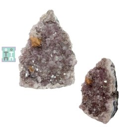 Ametist cu Calcit Druzy Spartura Bruta Naturala Brazilia - 21x18x10 cm - Unicat