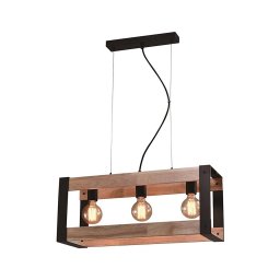 Lustră pe cablu VARNA 3xE27/40W/230V lemn
