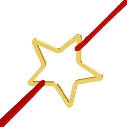 Martisor Bratara Argint 925 Placat Aur 24K Contur Stea