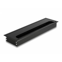 Organizator cabluri cu perii - montare in masa 280x80x28mm Negru, Delock 66857