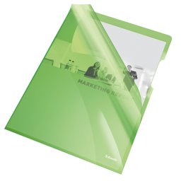 Mapa de protectie ESSELTE, A4, cristal, 150 microni, 25 buc/set - verde