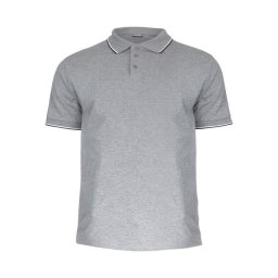 Tricou bumbac polo subtire / gri - l