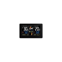 Solight TE81 - Stație meteo cu display LCD încărcare USB negru