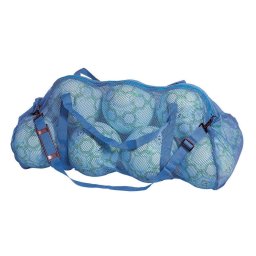 Sac pentru mingi, tip plasa, fermoar si curea