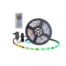 Kit BANDA LED 12V RGB 10W/M IP65 54LED/M 5050 CU TELECOMANDA+alimentator