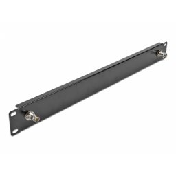 Panel pentru cabinet 19" cu 2 x BNC 1U Negru, Delock 66852