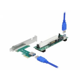 Riser Card PCI Express la 1 x PCI 32 Bit cu cablu 60cm, Delock 90065