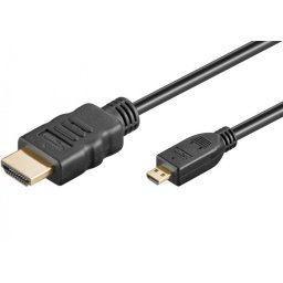 Cablu micro HDMI-D la HDMI v1.4 T-T 3m Negru, kphdmad3