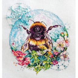 Set broderie in cruciulita, Panza de paianjen, 40 culori, 19x22 cm