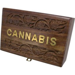 Cutie depozitare Joint Rolling din lemn cu Gravura 20 x 13 cm