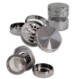Grinder cu View metalic silver 4 Parti Ø56mm