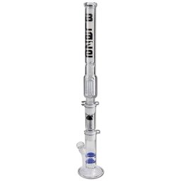 Blaze Bong din sticla M&M Cylinder 3 parti si 4 Percolatoare 80cm