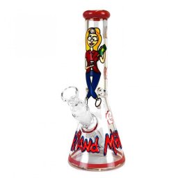 Urban Crew Bong din sticla Cartoon Girl Rick and Morty - Pictat manual 25cm