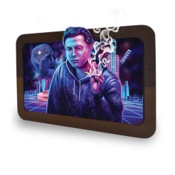 V Syndicate Tava de rulat lemn 3D HD Space Xhale 30 x 17,8cm (USA)