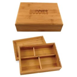 Buddies Cutie depozitare din Bambus cu Separatoare si capac 22 x 16cm
