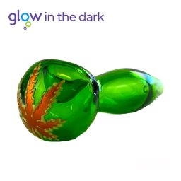 Urban Crew Pipa sticla Glow in The Dark verde 10cm