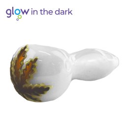 Urban Crew Pipa sticla Glow in The Dark alba 10cm