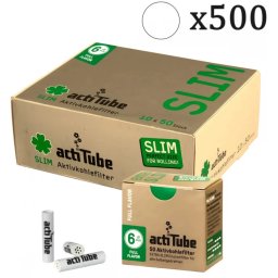 actiTube Filtre cu carbune activ GOLD Extra Slim 6mm Full Flavor x500